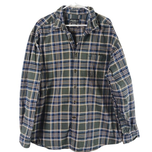 Eddie Bauer Other - Eddie Bauer Mens Plaid Shirt Jacket Cotton Size XXL Gray Shacket Long Sleeve
